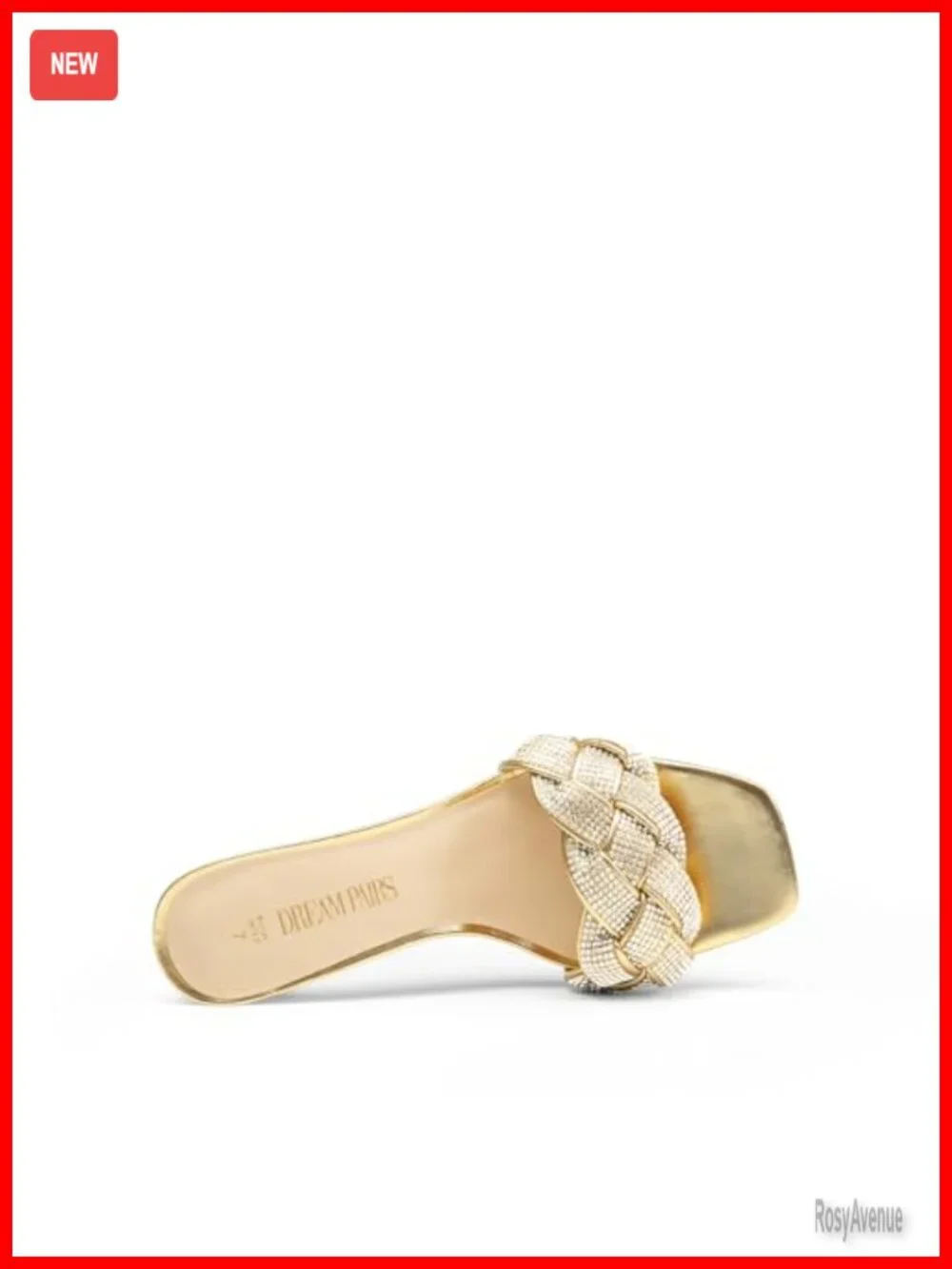 Rhinestone Open Toe Kitten Heel Sandals Pumps for Women Wedding Party